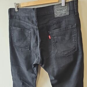 Levi's 504 Black 34x30 Straight Leg Jeans